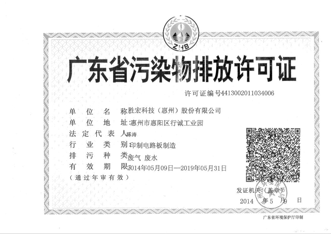 信息公开：555000jcjc公海科技2015-2019年排污许可证